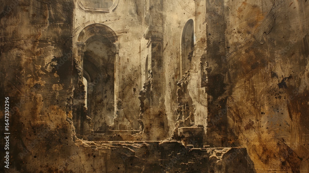Poster the overall texture has a slightly distressed or grunge effect, adding depth and complexity to the v