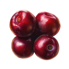 Obraz premium red plum cluster PNG, stylized look