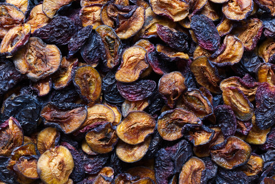 Close-Up of Dried Plums Showcasing Texture and Natural Colors