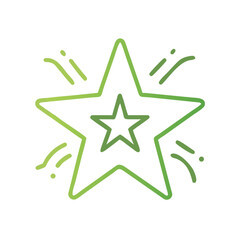 Fototapeta premium Green starburst design with radiating lines, conveying brilliance and celebratory energy.