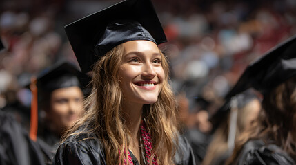 woman completing graduation