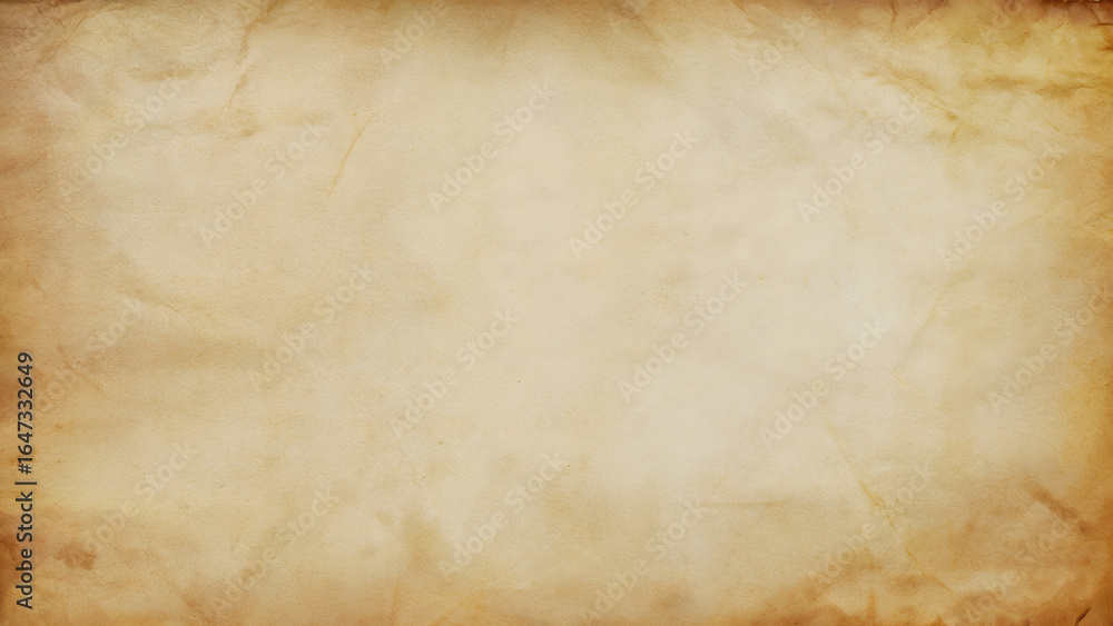 Poster a close up of a light brown parchment paper with a slightly darker border and subtle texture details