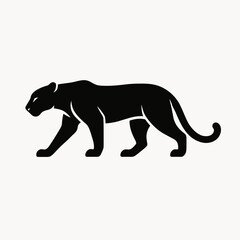 Obraz premium Minimalist jaguar icon on white background, SVG