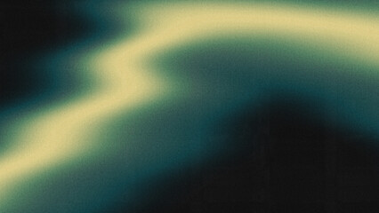 Abstract Yellow and Teal Gradient Texture with Grainy Noise and Soft Light Flow on Dark Background