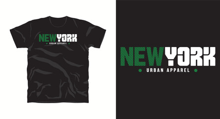 New York typography t shirt design print 