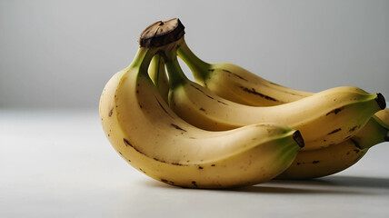 Studio Shot of a Group of Fresh Bananas