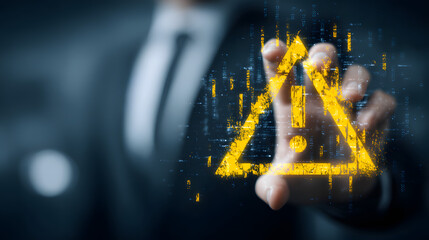 Conceptual display Risk Mitigation. Business showcase strategy to prepare for and lessen the effects of threats