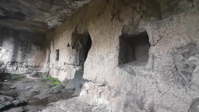 Ancient Indian Rock-Cut Elephanta Caves, UNESCO Heritage Site in Maharashtra