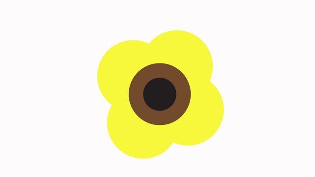 flower icon animation simple flat