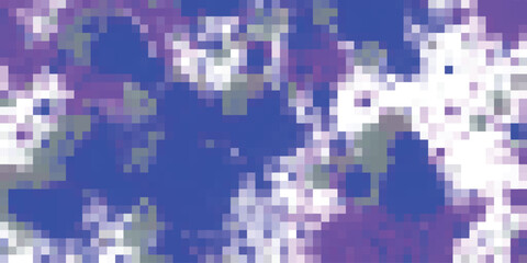 Abstract pixelated background with blue purple and white hues creates a digital art style for creative designs