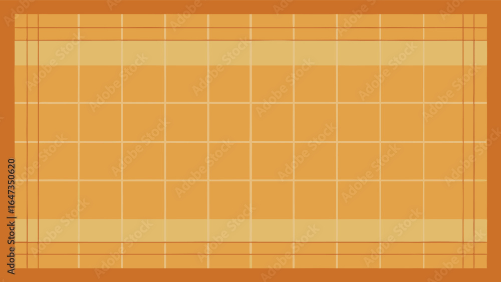 Aufkleber orange and yellow grid pattern with border and subtle stripes abstract background