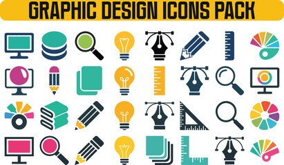 Graphic Design Icons Pack Professional for Websites  Apps