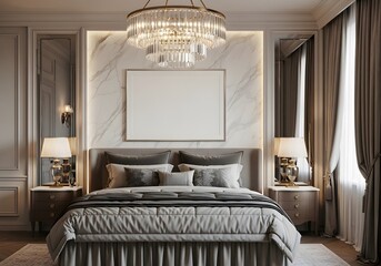 This sentence clearly conveys the subject (a hotel bedroom), highlights key features (comfort, style, furniture, lighting), and avoids complex structure or punctuation like a colon