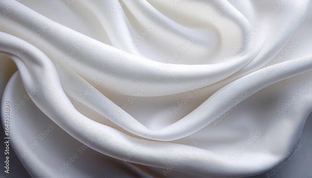 Poster soft and flowing white fabric texture creates an elegant and ethereal abstract background with grace