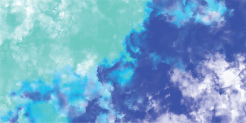 Abstract watercolor background in cool tones featuring teal blue and purple color palette, painted texture for creative designs