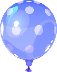 vector illustration of blue with white polka dots balloon