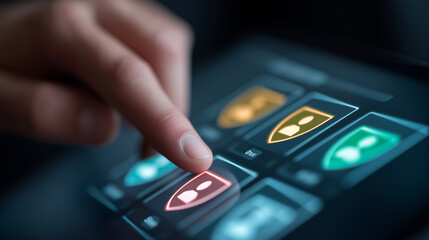Fototapeta premium Holographic User Profiles with Security Levels for Access Control