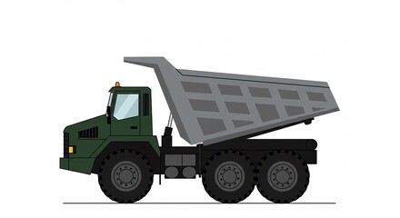 Fototapeta premium dump truck isolated on white