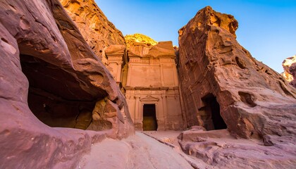 Ancient sandstone facade