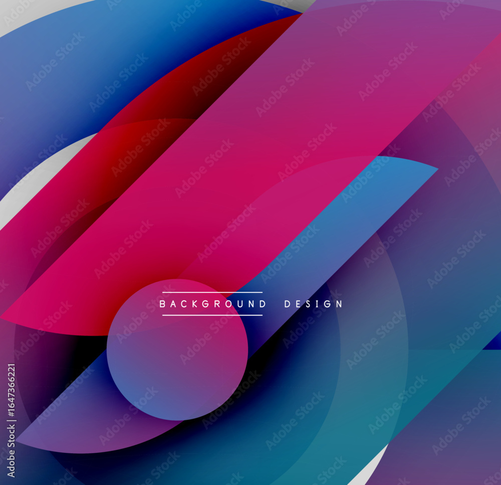 Aufkleber abstract layers create dynamic composition. vivid colors blend, forming fluid shapes. modern design 