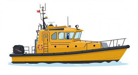 Obraz premium fishing boat in the sea