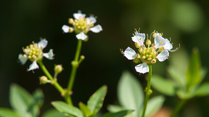 Myrtle-Leaf Milkwort Flowers on transparent background