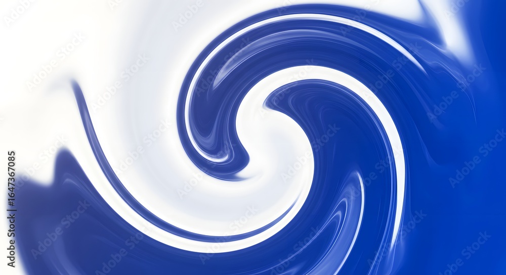 Poster abstract image featuring a blue and white swirl pattern, creating a dynamic and fluid visual effect.