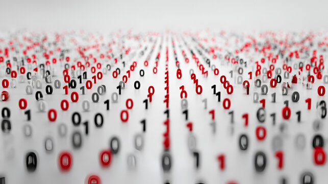 Binary code data stream digital information technology abstract background