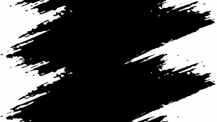 Abstract black brush strokes diagonally across a white background creating a dynamic contrast