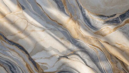 Obraz premium Marble pattern with veins and swirls in shades of white, beige, gold, gray, and black. Elegant and luxurious natural stone texture.