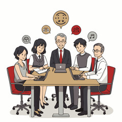 A diverse and multi-generational business team collaboratively engages in a productive meeting, fostering an inclusive environment for innovative ideas and equitable participation.