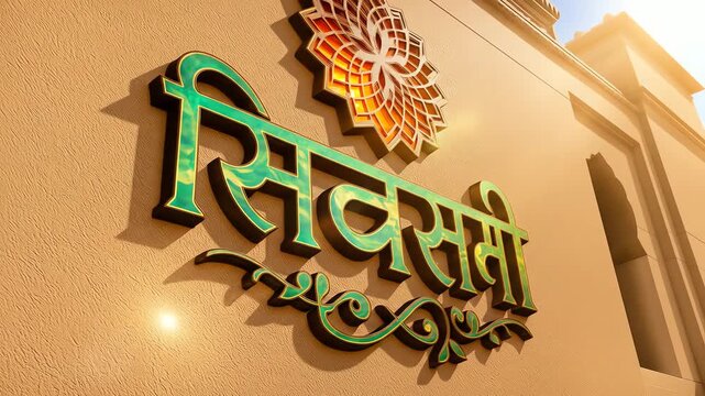 traditional indian nameplate building exterior wall art
