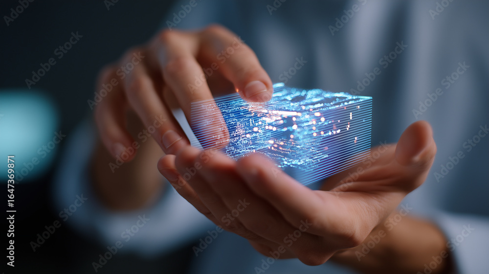 Poster interactive deep learning hologram with neural network visualization