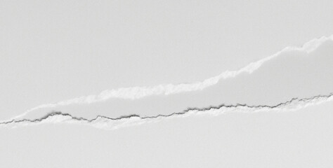 Texture of real paper with two torn edges that come down the center of the sheet in the corner