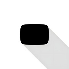 Black Rounded Rectangle with Long Shadow
