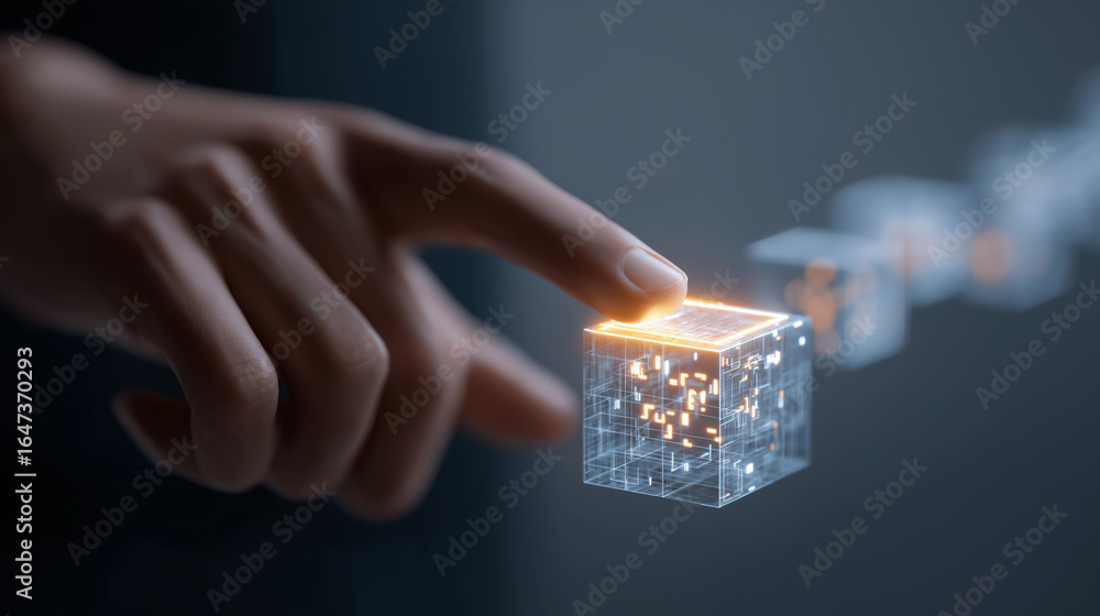Poster selecting a machine learning algorithm from a holographic library