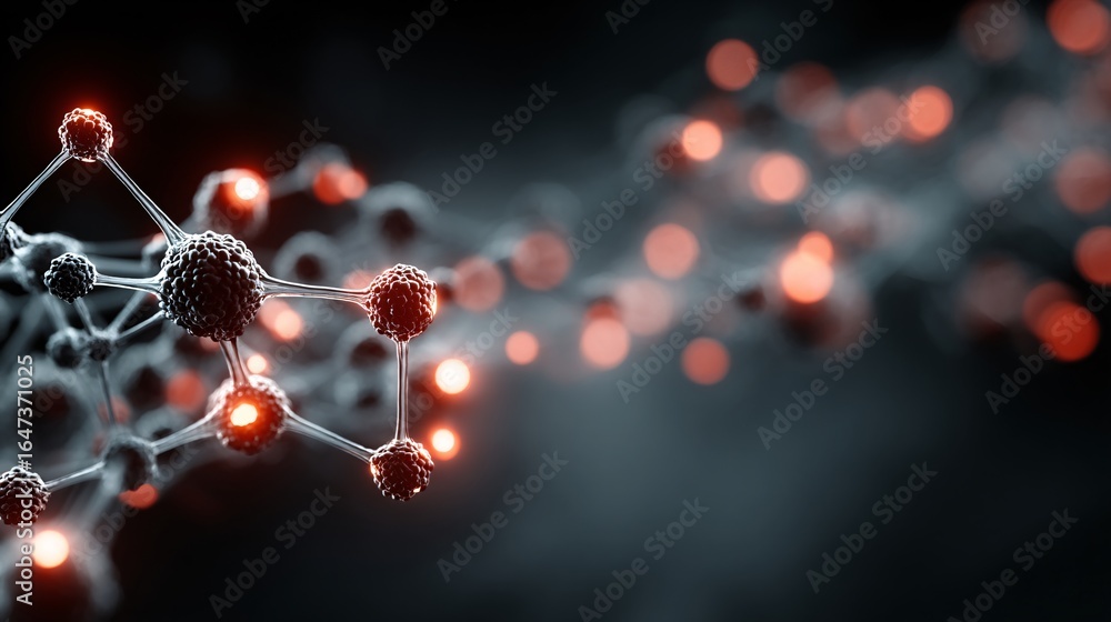 Poster abstract visualization of interconnected decentralized network nodes radiating vibrant light