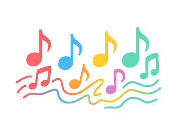 vector illustration of music notes