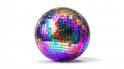 Vibrant Disco Ball Reflecting Colorful Lights for Events and Parties