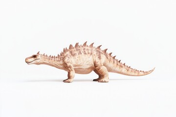 Fototapeta premium Realistic depiction of a kentr dinosaur on white background for educational use