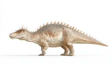 Naklejka premium Realistic dinosaur depiction of sauro for educational and creative design uses