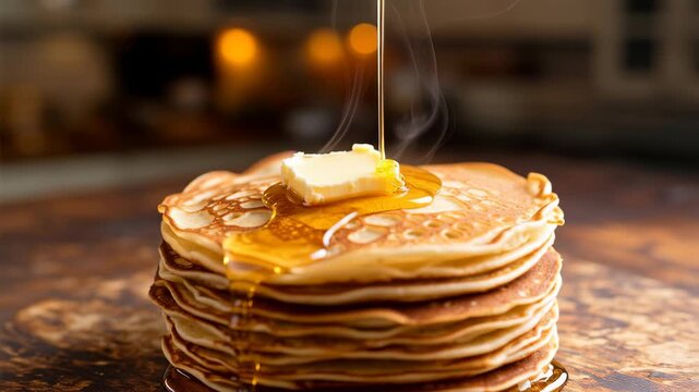 Russian Blini with Honey and Butter