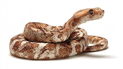 Obraz premium Elegant Snake on White Background - Professional Wildlife Photography