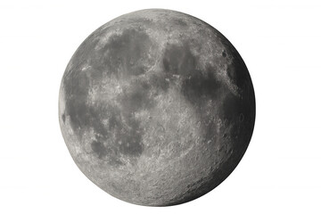 Obraz premium Rotating full moon against transparent backdrop, ideal for astronomical visuals, scientific graphics, and educational content