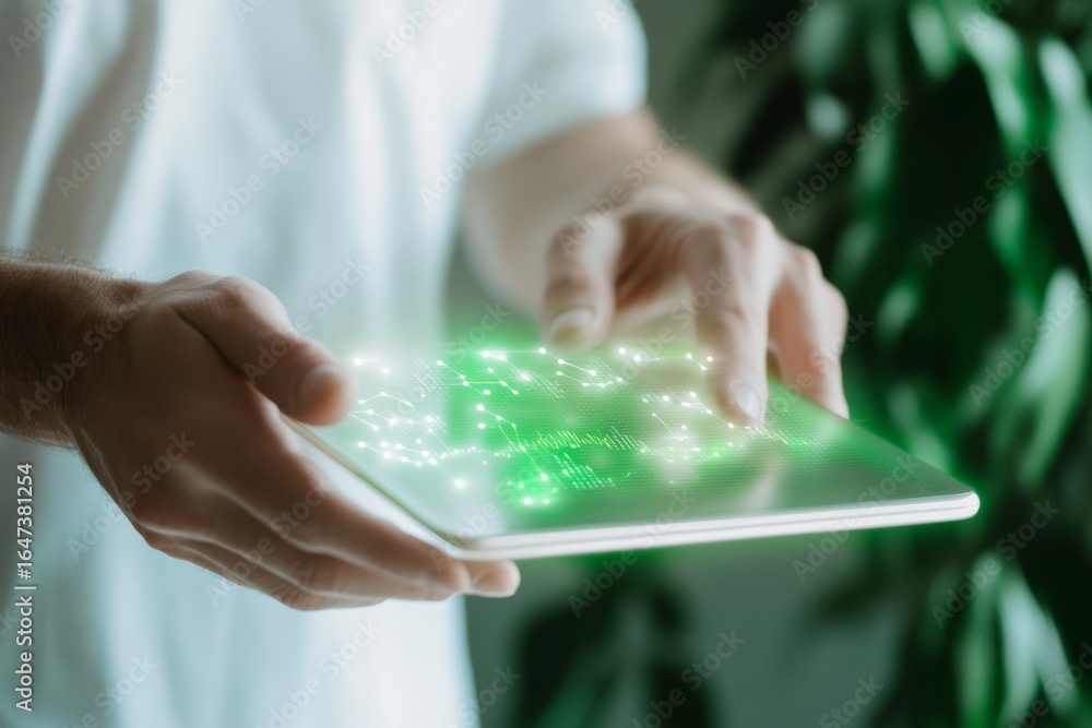 Poster exploring ai in education: interactive learning with digital tablet technology