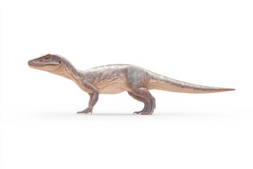 Fototapeta premium Realistic hypsilophodon dinosaur on white background for educational use