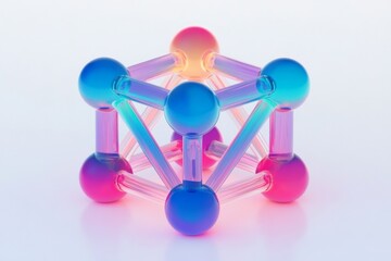 Fototapeta premium Glowing molecular structure for science and research design
