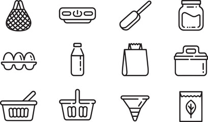 food and drink icon set