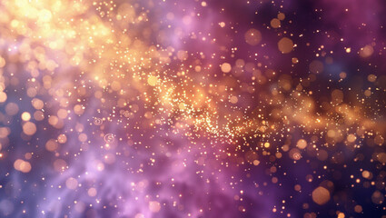 spectacular explosion of golden and sapphire light particles, forming abstract shapes of medical symbols, molecules and scientific diagrams.