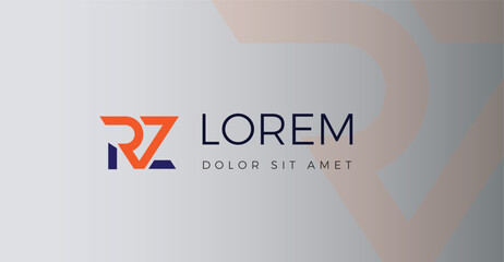 Modern RZ logo, suitable for today's business or company logo needs